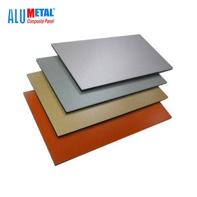 1220x2440mm почищенный щеткой лист 5mm AA1100 панели PVDF алюминиевый составной