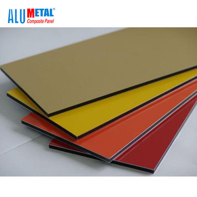 1220x2440mm почищенный щеткой лист 5mm AA1100 панели PVDF алюминиевый составной